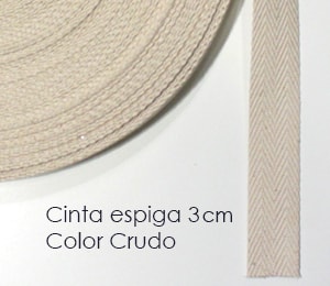 Cinta Espiga Crudo 3 cm