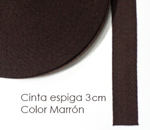 Cinta Espiga Marrón 3 cm