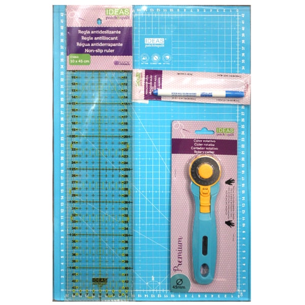 GENERICO Kit Set reglas antideslizante para patchwork en cm cortador