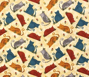 Tela Colorful Cats