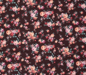 Tela Flores Granate