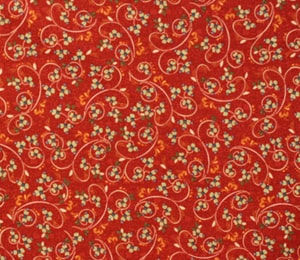 Tela Floral Red