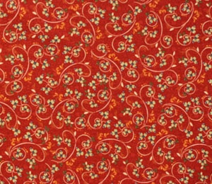 Tela Floral Red