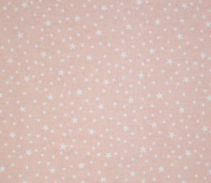Tela Rosa Estrellas Blancas