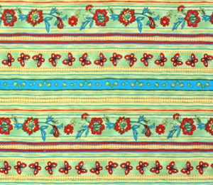 Tela Verde Mariposas