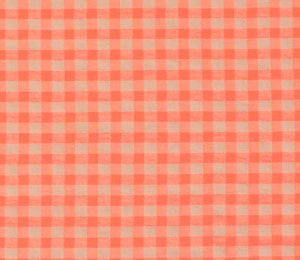 Tela Vichy Naranja Fluor