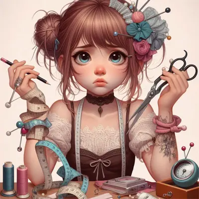 Chica novata en patchwork