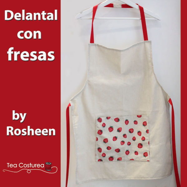 delantal fresas rosheen