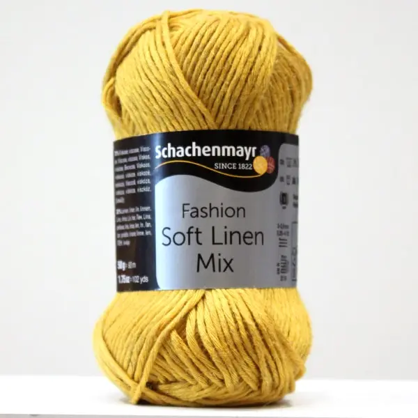 Hilo Schachenmayr de la colección Soft Linen Mix, color 0021-mostaza