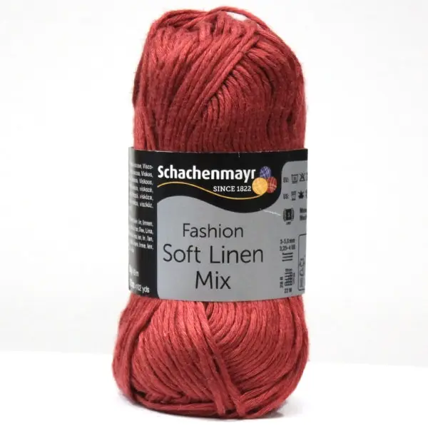 Hilo Schachenmayr de la colección Soft Linen Mix, color 0030-granate