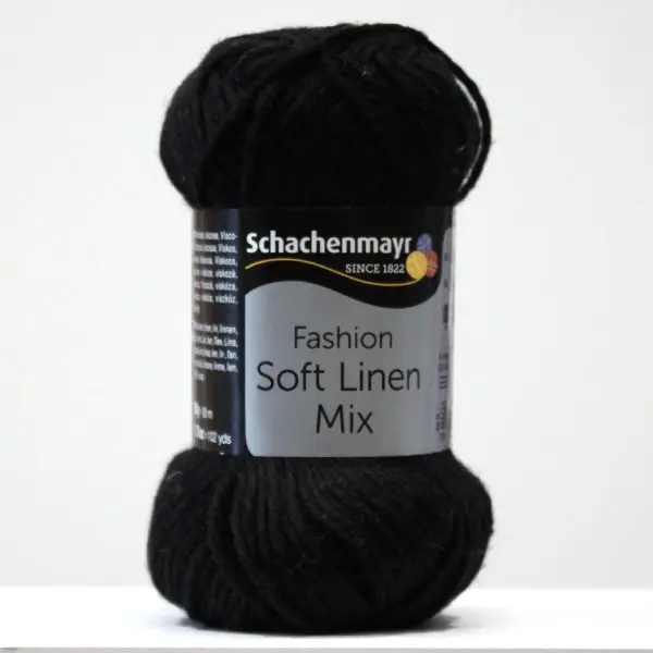 Hilo Schachenmayr de la colección Soft Linen Mix, color 0099-negro