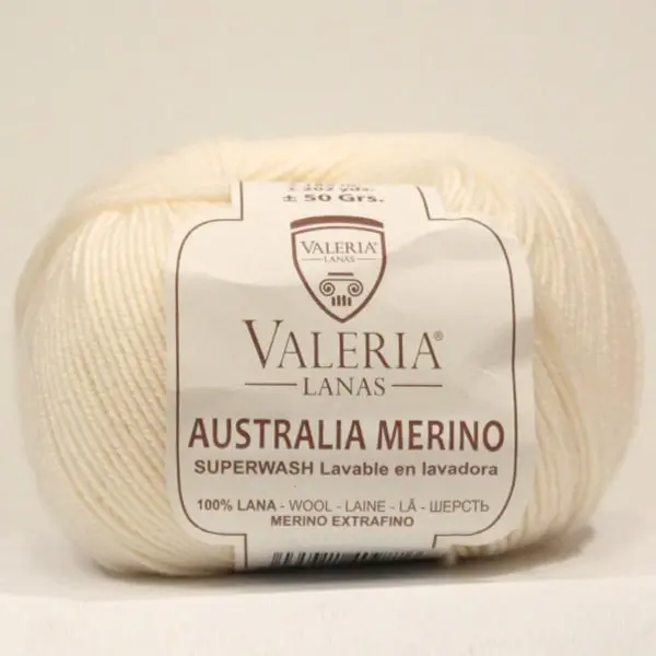 Lana merino de Valeria, colección Australia Merino, color 003-crudo
