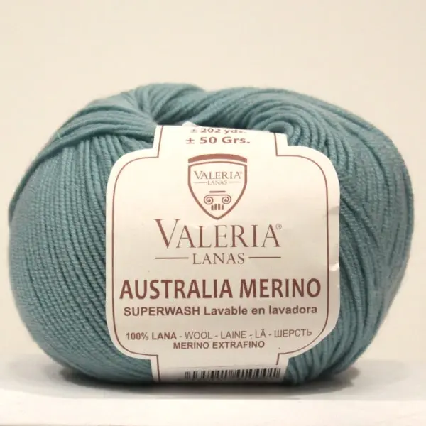 Lana merino de Valeria, colección Australia Merino, color 161-verde mar