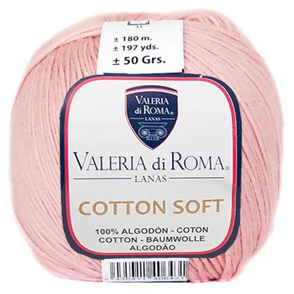 Algodón Valeria di Roma, colección Cotton Soft, color 030-maquillaje