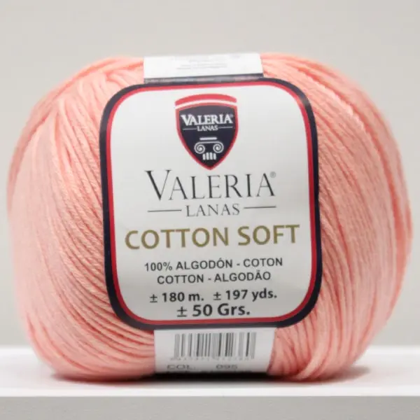 Algodón Valeria di Roma, colección Cotton Soft, color 095-salmón