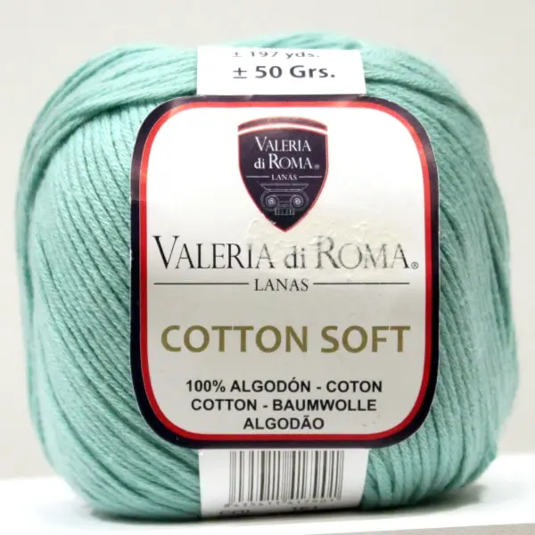 Algodón Valeria di Roma, colección Cotton Soft, color 161-verde mar