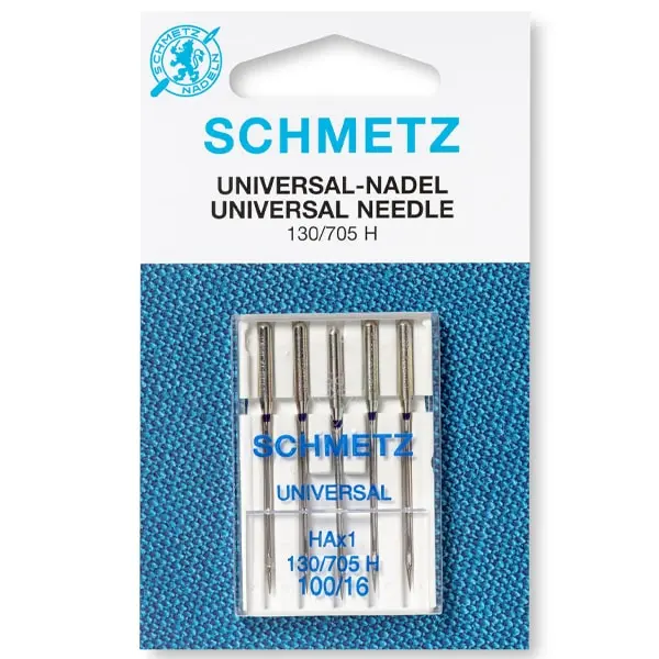 Pack de 5 agujas universales para máquina de coser - medida 100