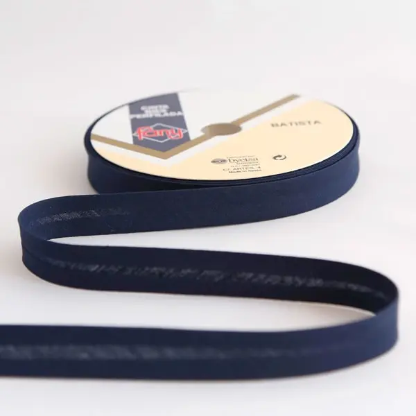 Cinta al bies de 18 mm de ancho de color 22-azul marino
