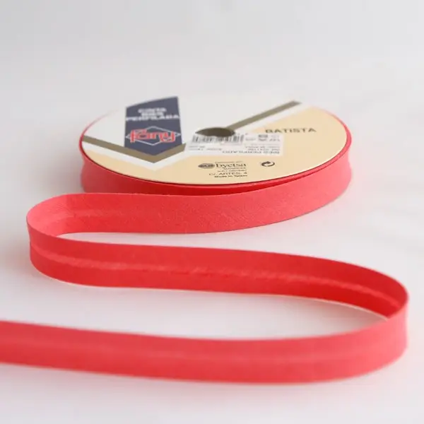 Cinta al bies de 18 mm de ancho de color 34-coral