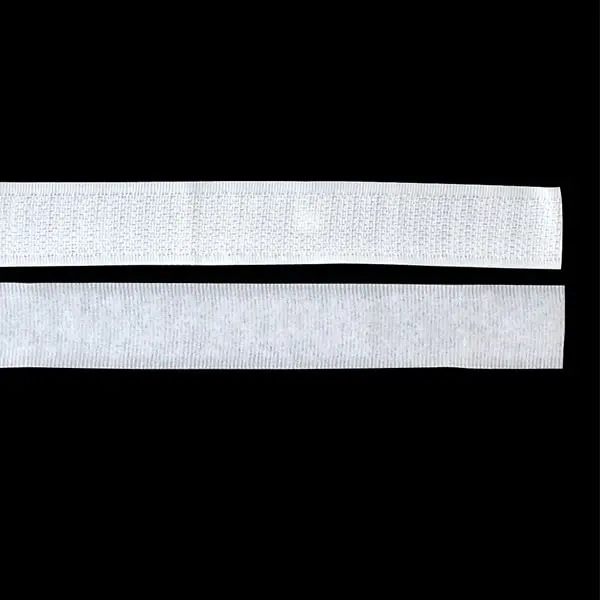 Tira de velcro para ser cosido de 2 cm de ancho en color blanco 