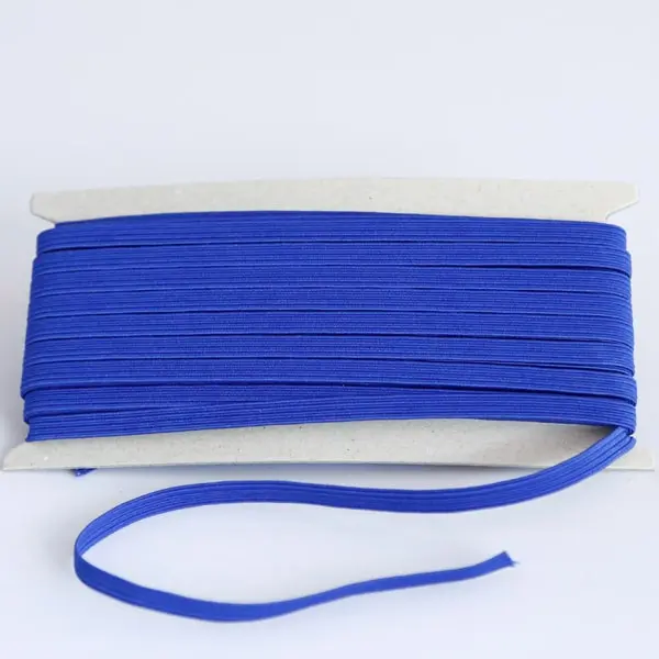 Cinta plana de goma elástica azul nº 8 (6 mm de ancho)