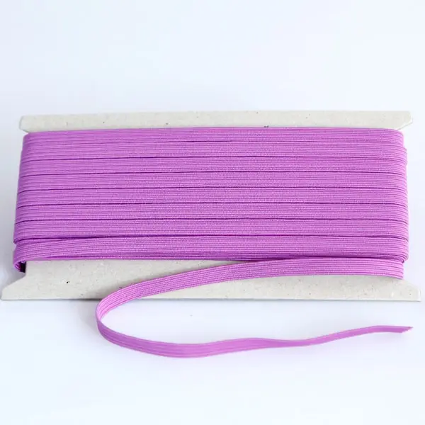 Cinta plana de goma elástica lila nº 8 (6 mm de ancho)