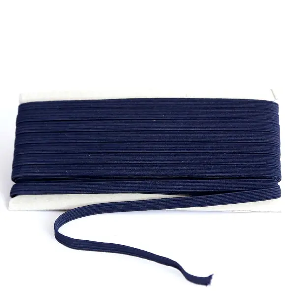 Cinta plana de goma elástica marino nº 8 (6 mm de ancho)