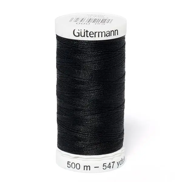 Bobina de 500 m de hilo coselotodo negro (ref 000) de Gütermann