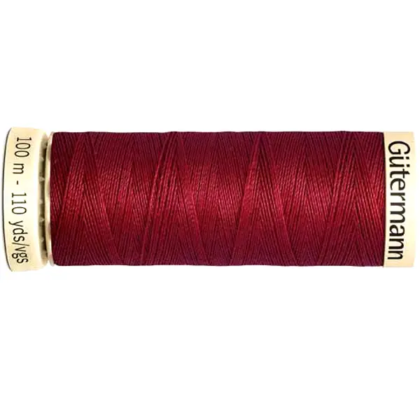 Bobina de 100 m de hilo coselotodo granate (ref 367) de Gütermann