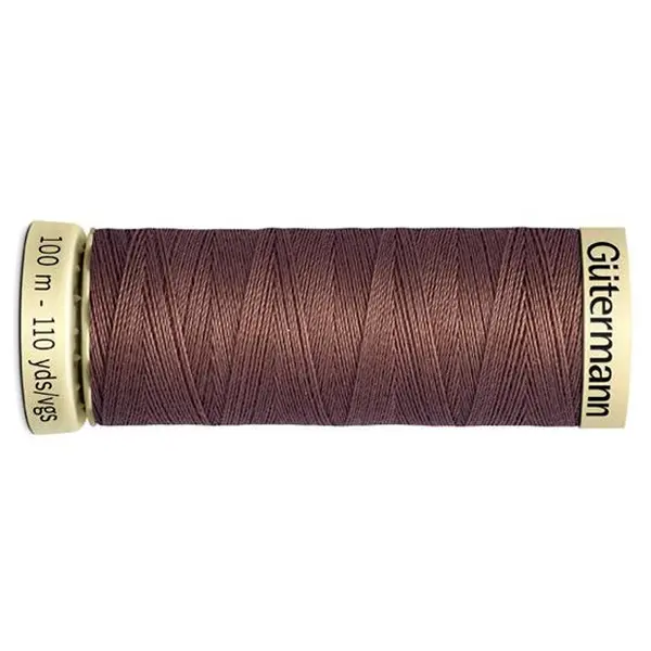 Bobina de 100 m de hilo coselotodo marrón  (ref 216) de Gütermann