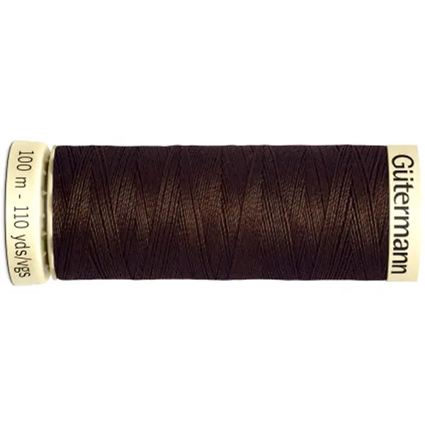 Bobina de 100 m de hilo coselotodo marrón (ref 406) de Gütermann