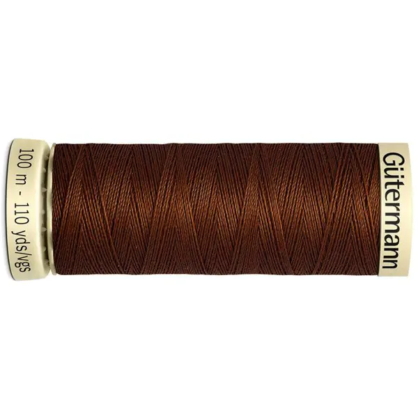 Bobina de 100 m de hilo coselotodo marrón (ref 650) de Gütermann