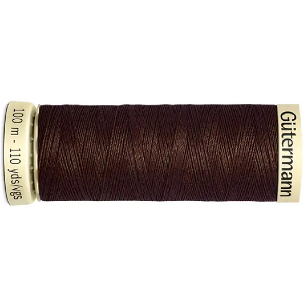 Bobina de 100 m de hilo coselotodo marrón (ref 694) de Gütermann