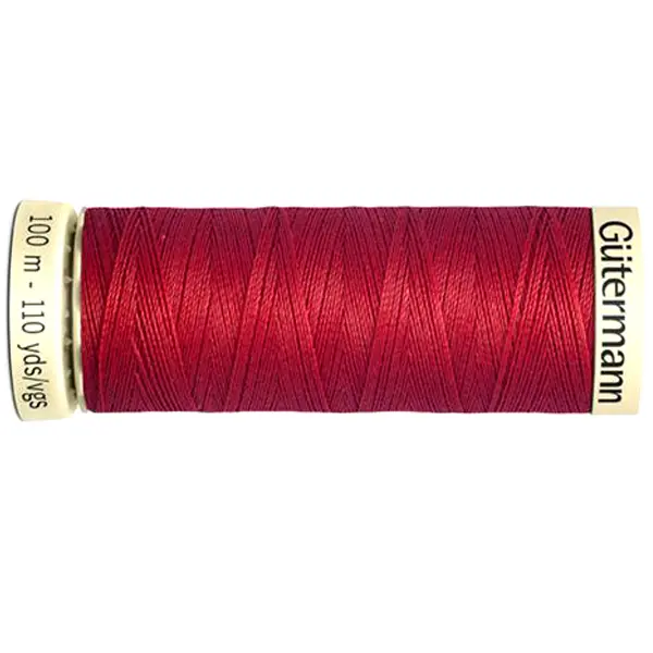 Bobina de 100 m de hilo coselotodo rojo (ref 26) de Gütermann