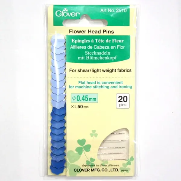 Blister de 20 alfileres de cabeza en flor. Art 2510 de Clover