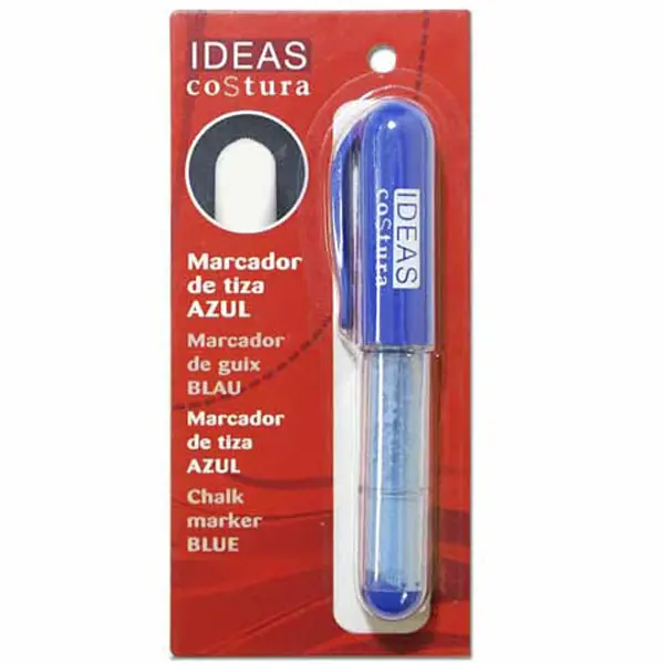 Marcador de tiza en polvo en forma de lápiz de color azul