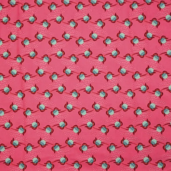 Tela de Anna Maria estampada con cerezas fondo fucsia -colección Made my Day