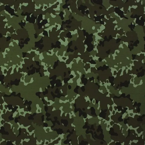 Tela hidrófuga antibacteriana con estampado de camuflaje