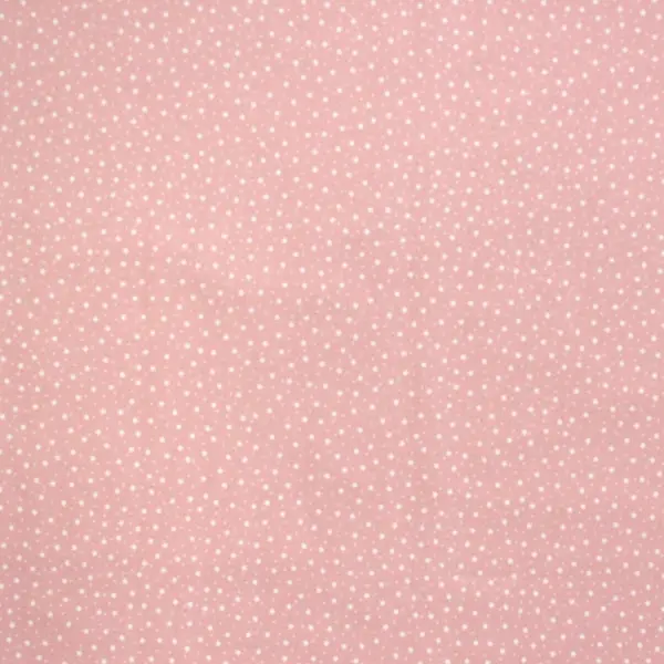 Tela hidrófuga antibacteriana de algodón rosa con estrellas blancas