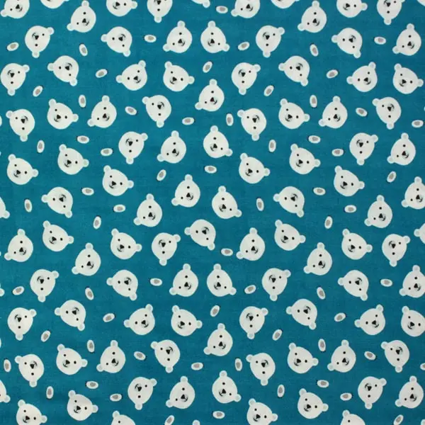 Caritas i pezuñas de oso polar sobre fondo azul