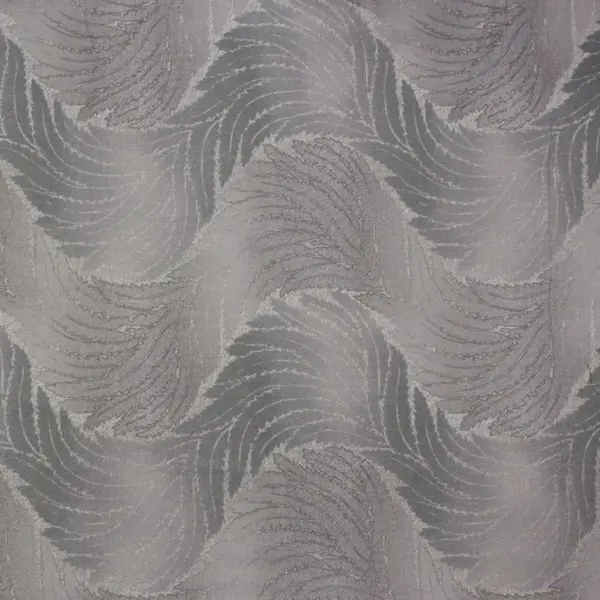 Hojas en gris dibujando cenefas, by Yoko Oodachi de Handworks Fabric