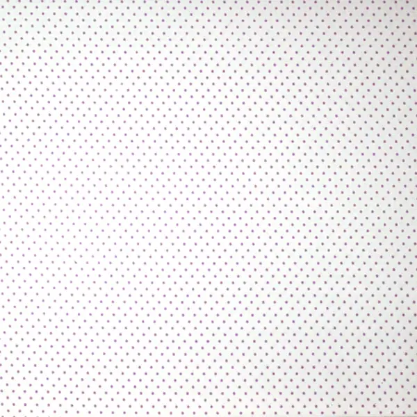Tela fondo blanco con topos lila