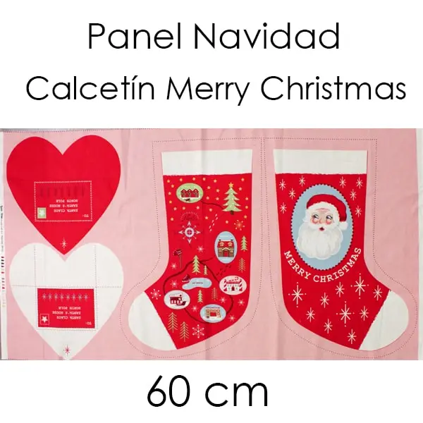 Panel para recortar calcetín Papa Noel Medida 60 x 110 cm