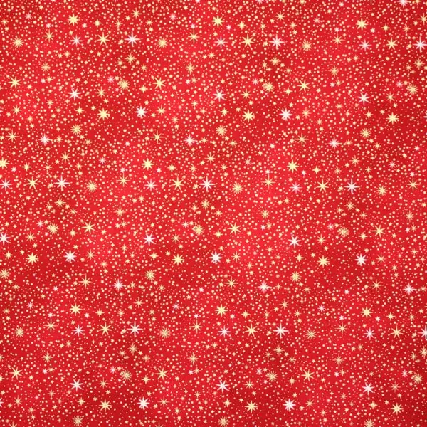 Tela de Makover colección Enchanted Celestial fondo rojo con estrellas
