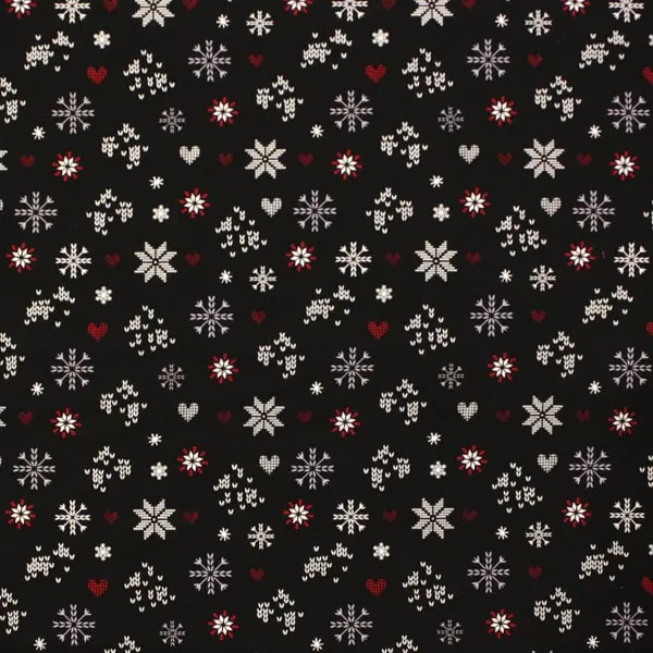 Tela de Greta Lynn con motivos invernales-colección Knit & Caboodle