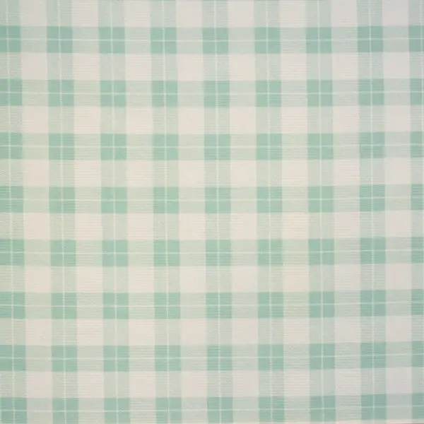 Tela de piqué con estampado de cuadros en mint y blanco