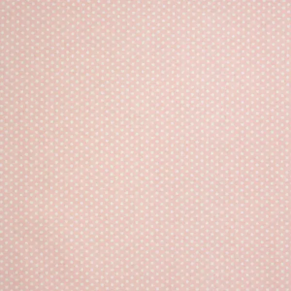 Tela rosa con topos blancos. Certificado OEKO-TEX standard 100