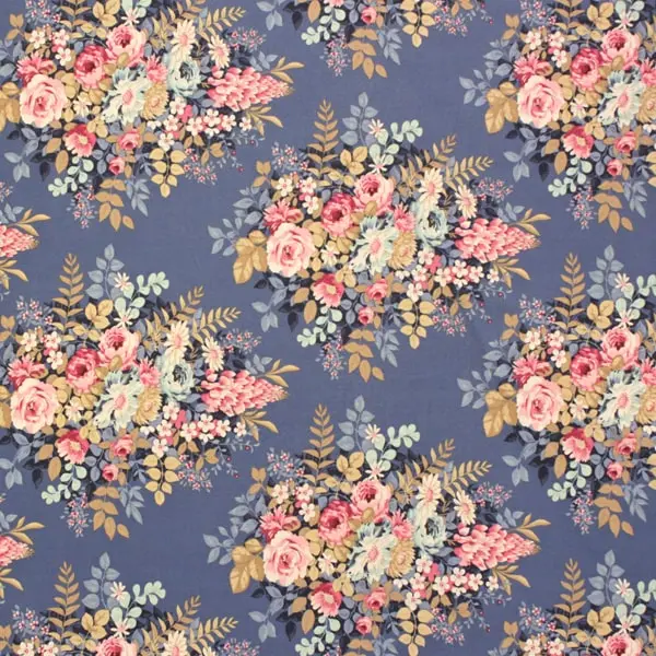 Tela Tilda - colección Chic Escape, mod Whimsyflower Blue - Ref 100449