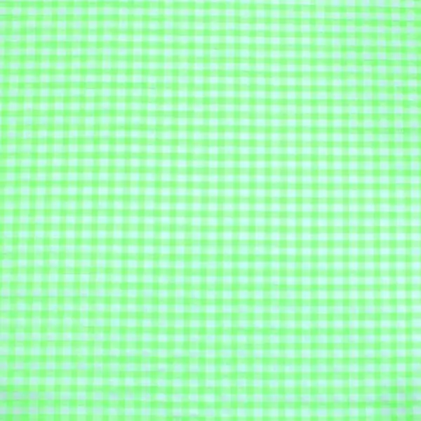 Tela de algodón estampada con cuadros Vichy en color Verde Fluor.