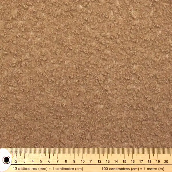 Bouclé Marrón, Tela Bouclé en color Marrón chocolate — vista 2